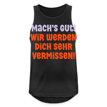 Abschied Kollegin - Männer Tank Top atmungsaktiv - Schwarz - Vorne - Nick (188cm)