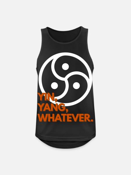 Yin, Yang, Whatever. - Männer Tank Top atmungsaktiv - Schwarz