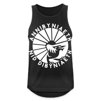 Annibyniaeth Nid Dibyniaeth - Men's Breathable Tank Top - black - Front - Nick (188cm)