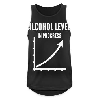 Alcohol Level In Progress (Drinking Team / White) - Männer Tank Top atmungsaktiv - Schwarz - Vorne - Nick (188cm)
