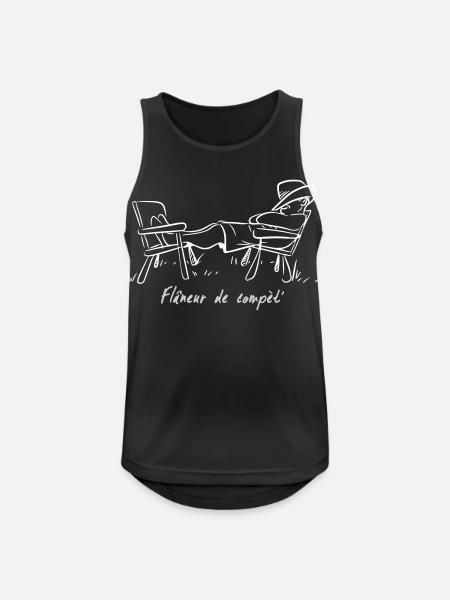 flaneur - Débardeur respirant Homme - noir