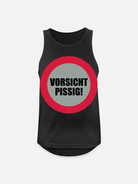 Vorsicht pissig - Männer Tank Top atmungsaktiv - Schwarz