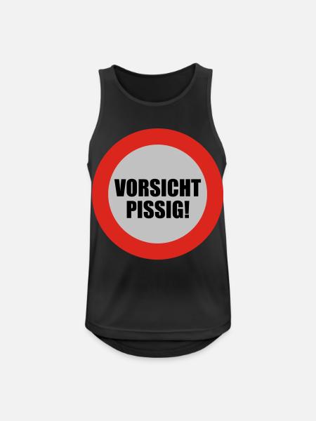Vorsicht pissig - Männer Tank Top atmungsaktiv - Schwarz
