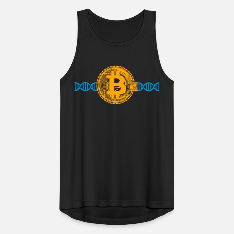 Crypto Bitcoin ADN DNS | Couleurs modifiables Débardeur respirant Homme