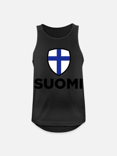 National Flag of Finland - Men's Breathable Tank Top - black