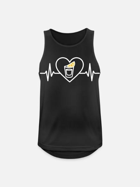 Tequila Shot Heart Aperitif Party - Men's Breathable Tank Top - black