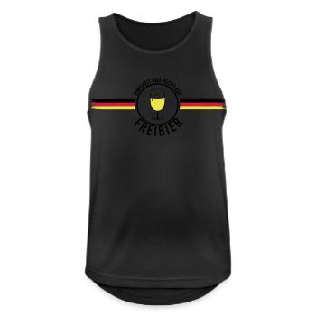 Einigkeit und Recht auf F - Männer Tank Top atmungsaktiv - Schwarz - Vorne - Nick (188cm)