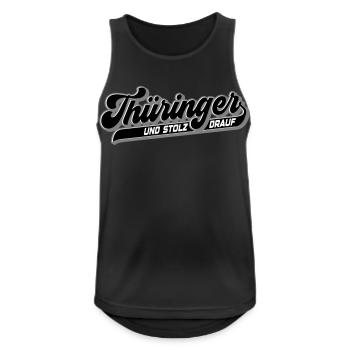Thuringians and pride in it | Colors can be changed - Men's Breathable Tank Top - black - Front - Nick (188cm)