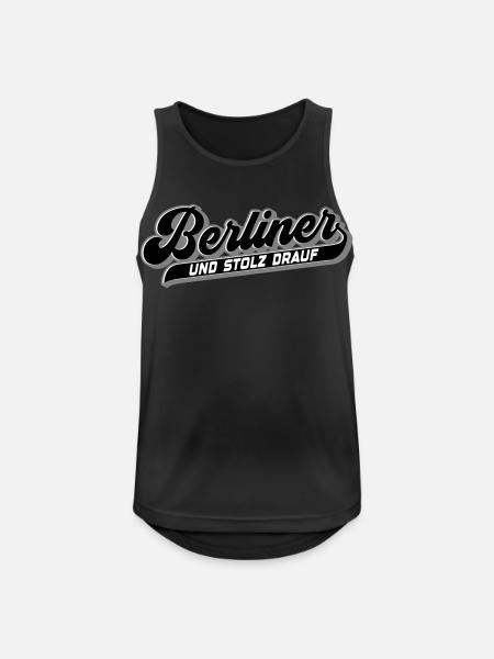 Berliner und Stolz drauf | Farben änderbar - Männer Tank Top atmungsaktiv - Schwarz