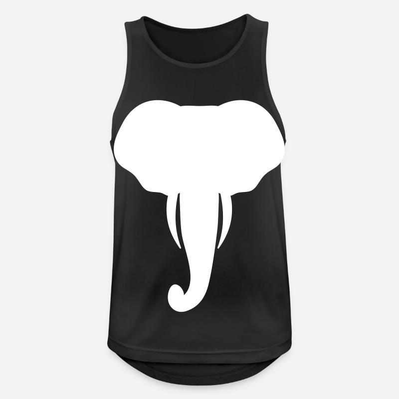 Cool Elephant Head Gift - Men's Breathable Tank Top - black