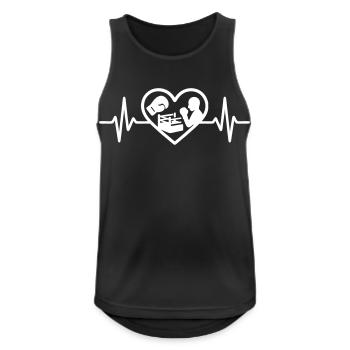 Boxen Herz Handschuh Ring Silhouette - Männer Tank Top atmungsaktiv - Schwarz - Vorne - Nick (188cm)