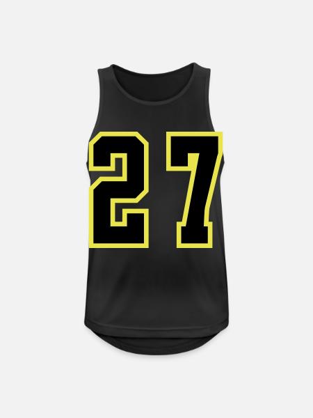 27 Number Jersey - Men's Breathable Tank Top - black