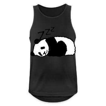 panda dort sieste dormir - Débardeur respirant Homme - noir - Devant - Nick (188cm)
