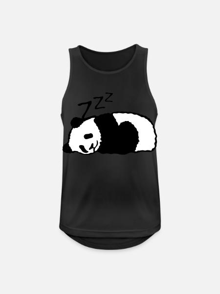 panda sleeps nap sleeping - Men's Breathable Tank Top - black