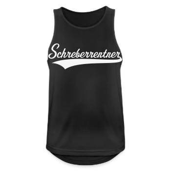Schreberrentner (Rentner / Schrebergärtner / W) - Männer Tank Top atmungsaktiv - Schwarz - Vorne - Nick (188cm)