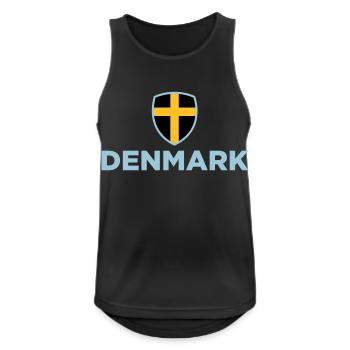 Drapeau national du Danemark - Débardeur respirant Homme - noir - Devant - Nick (188cm)