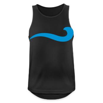 waves - Men's Breathable Tank Top - black - Front - Nick (188cm)