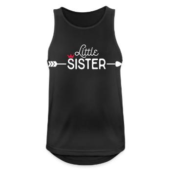 Little Sister - Débardeur respirant Homme - noir - Devant - Nick (188cm)