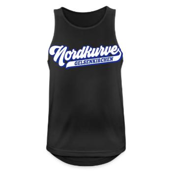 Nordkurve Gelsenkirchen | Farbe änderbar - Männer Tank Top atmungsaktiv - Schwarz - Vorne - Nick (188cm)