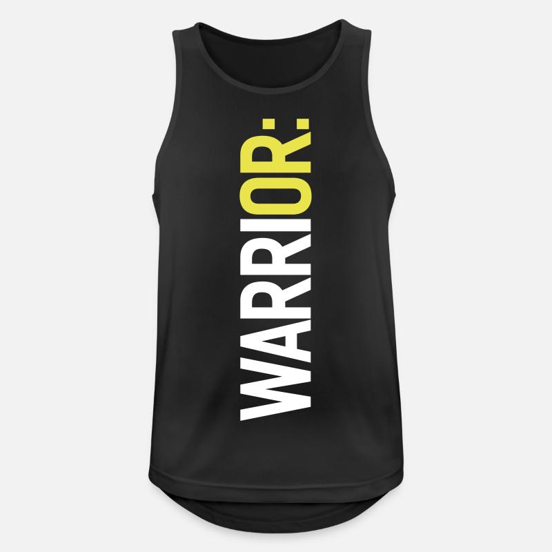 KRIEGER: (oder ich!) - Männer Tank Top atmungsaktiv - Schwarz