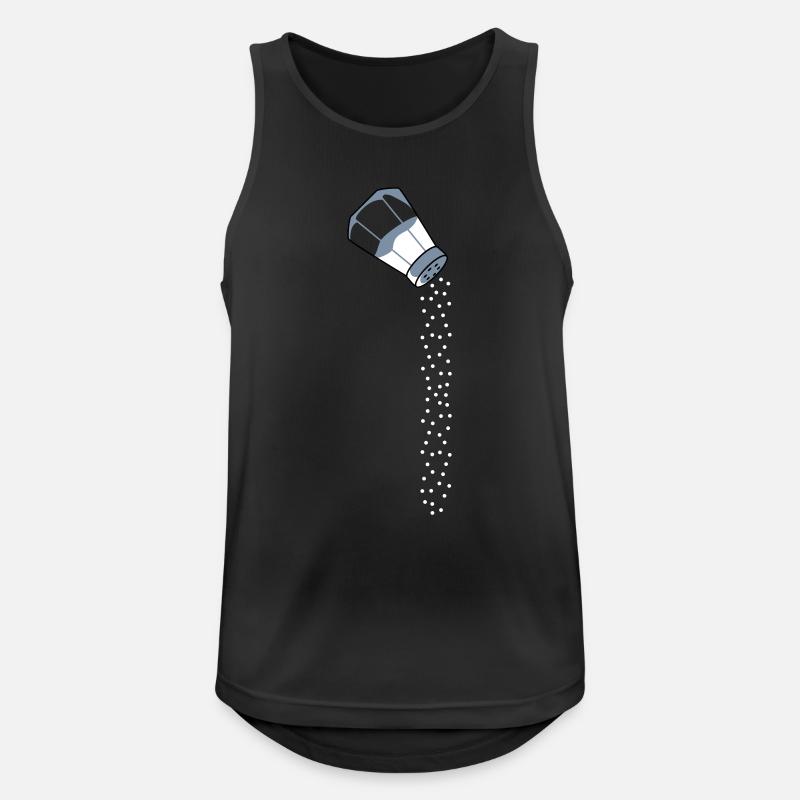 Fallendes Salz Design - Männer Tank Top atmungsaktiv - Schwarz