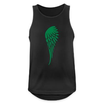 fluegel_links - Männer Tank Top atmungsaktiv - Schwarz - Vorne - Nick (188cm)