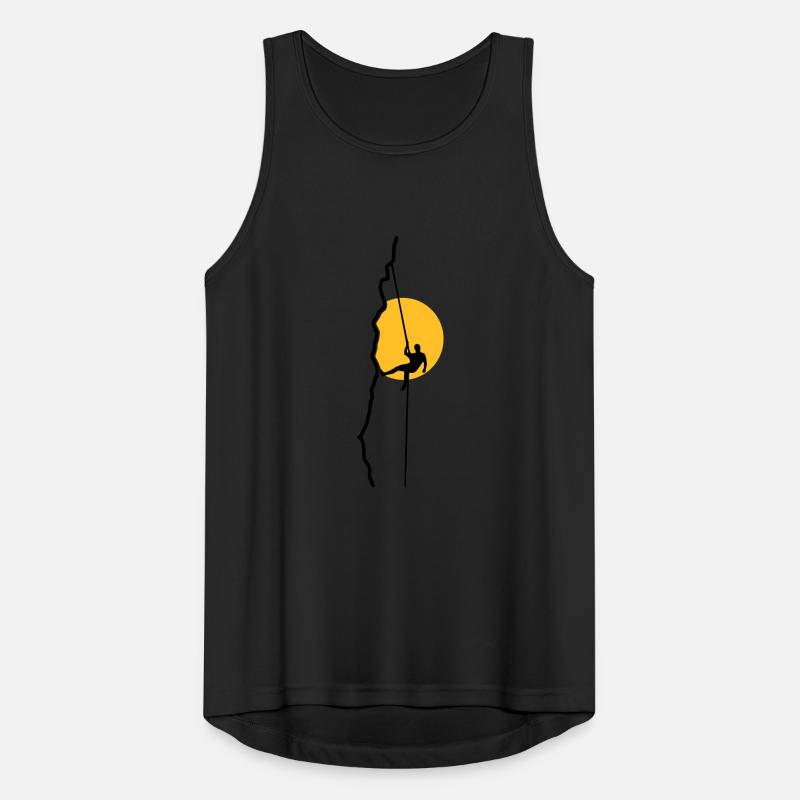 Climber rappelling in the sunset Men's Breathable Tank Top