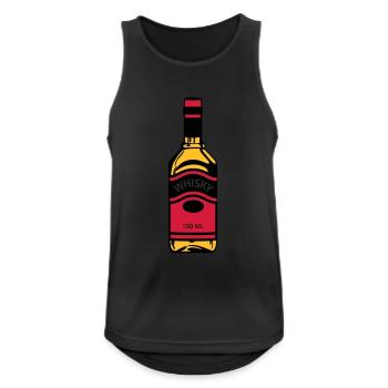 Bouteille de Whisky - Débardeur respirant Homme - noir - Devant - Nick (188cm)