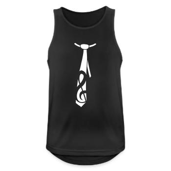 Musik Notenschlüssel Note Krawatte Anlass Stil - Männer Tank Top atmungsaktiv - Schwarz - Vorne - Nick (188cm)