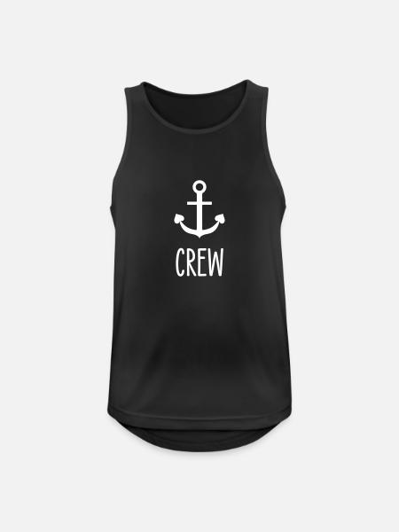 Crew - Skipper Sailing Charter Team - Men's Breathable Tank Top - black