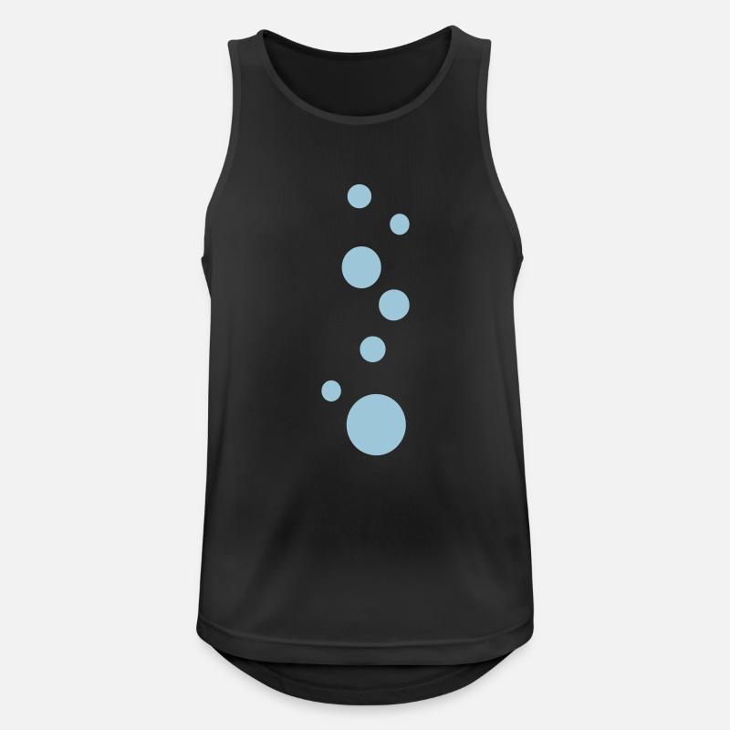 blue_bubbles pattern - Men's Breathable Tank Top - black