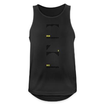 Drum n Bass négativement - Débardeur respirant Homme - noir - Devant - Nick (188cm)
