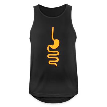 Magen Darm - Männer Tank Top atmungsaktiv - Schwarz - Vorne - Nick (188cm)