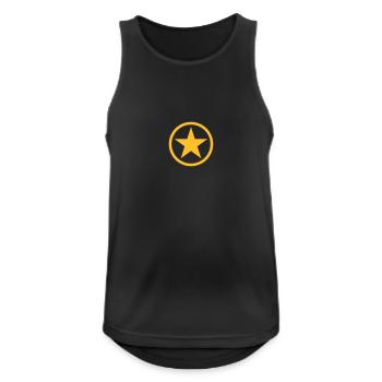 Star in circle - Débardeur respirant Homme - noir - Devant - Nick (188cm)