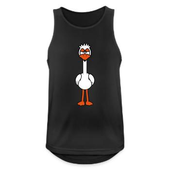 Bird looks funny, annoyed, tired, angry, frustrated - Men's Breathable Tank Top - black - Front - Nick (188cm)