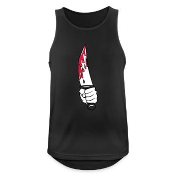 Horror messer cool - Männer Tank Top atmungsaktiv - Schwarz - Vorne - Nick (188cm)