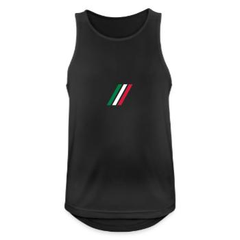 italy stripe flag - Männer Tank Top atmungsaktiv - Schwarz - Vorne - Nick (188cm)