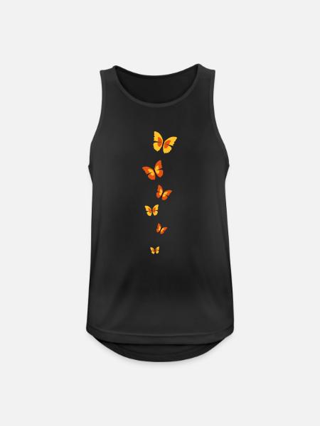 schmetterlinge - Männer Tank Top atmungsaktiv - Schwarz