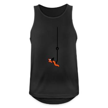 Worm On The Hook - Men's Breathable Tank Top - black - Front - Nick (188cm)