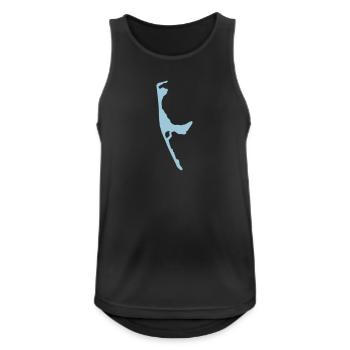 insel sylt - Männer Tank Top atmungsaktiv - Schwarz - Vorne - Nick (188cm)