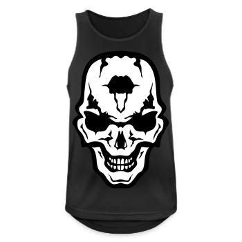head of death skull gothic gothic crane - Men's Breathable Tank Top - black - Front - Nick (188cm)