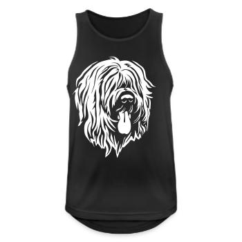 Briard head "Black Edition" - Men's Breathable Tank Top - black - Front - Nick (188cm)
