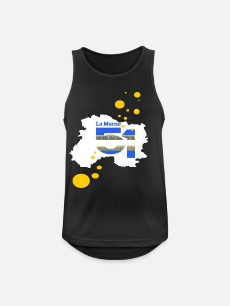 Die Marne 51 - Männer Tank Top atmungsaktiv - Schwarz