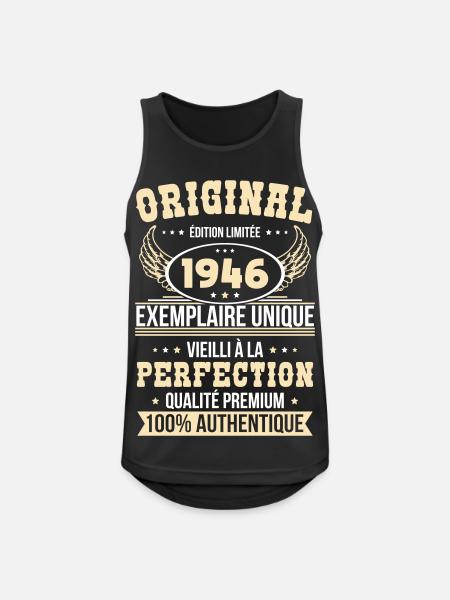 1946 – Unique example – Premium quality - Men's Breathable Tank Top - black