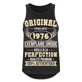 1976 – Unique example – Premium quality - Men's Breathable Tank Top - black - Front - Nick (188cm)