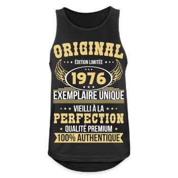 1976 – Unique example – Premium quality - Men's Breathable Tank Top - black - Front - Nick (188cm)