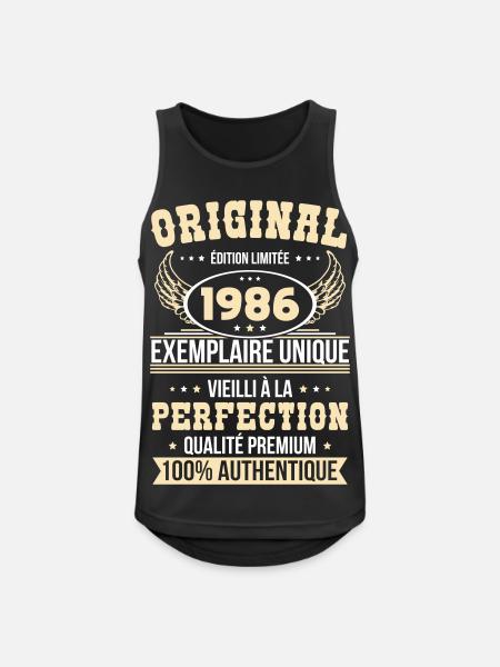 1986 – Unique example – Premium quality - Men's Breathable Tank Top - black