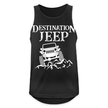 Destinations Jeeps - Débardeur respirant Homme - noir - Devant - Nick (188cm)