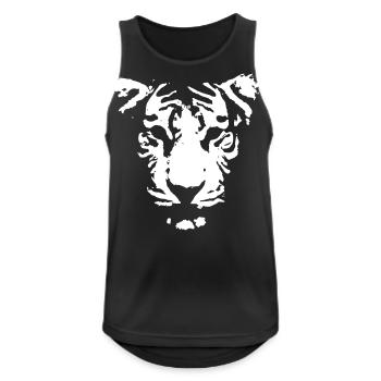 Tiger's Head - Men's Breathable Tank Top - black - Front - Nick (188cm)