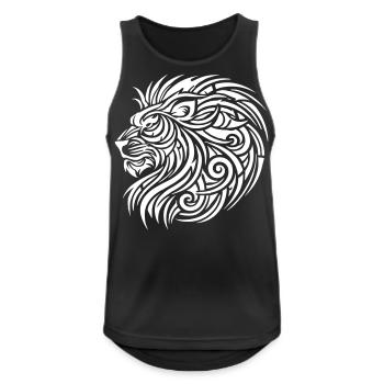 Lion Tribal - Men's Breathable Tank Top - black - Front - Nick (188cm)
